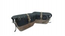 For Royal Enfield Bear 650 Soft Pannier Bags and Mounting Rails Cream Brown    - SPAREZO